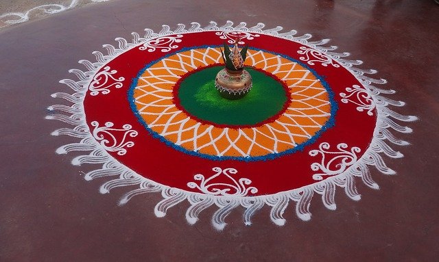 latest and simple rangoli design